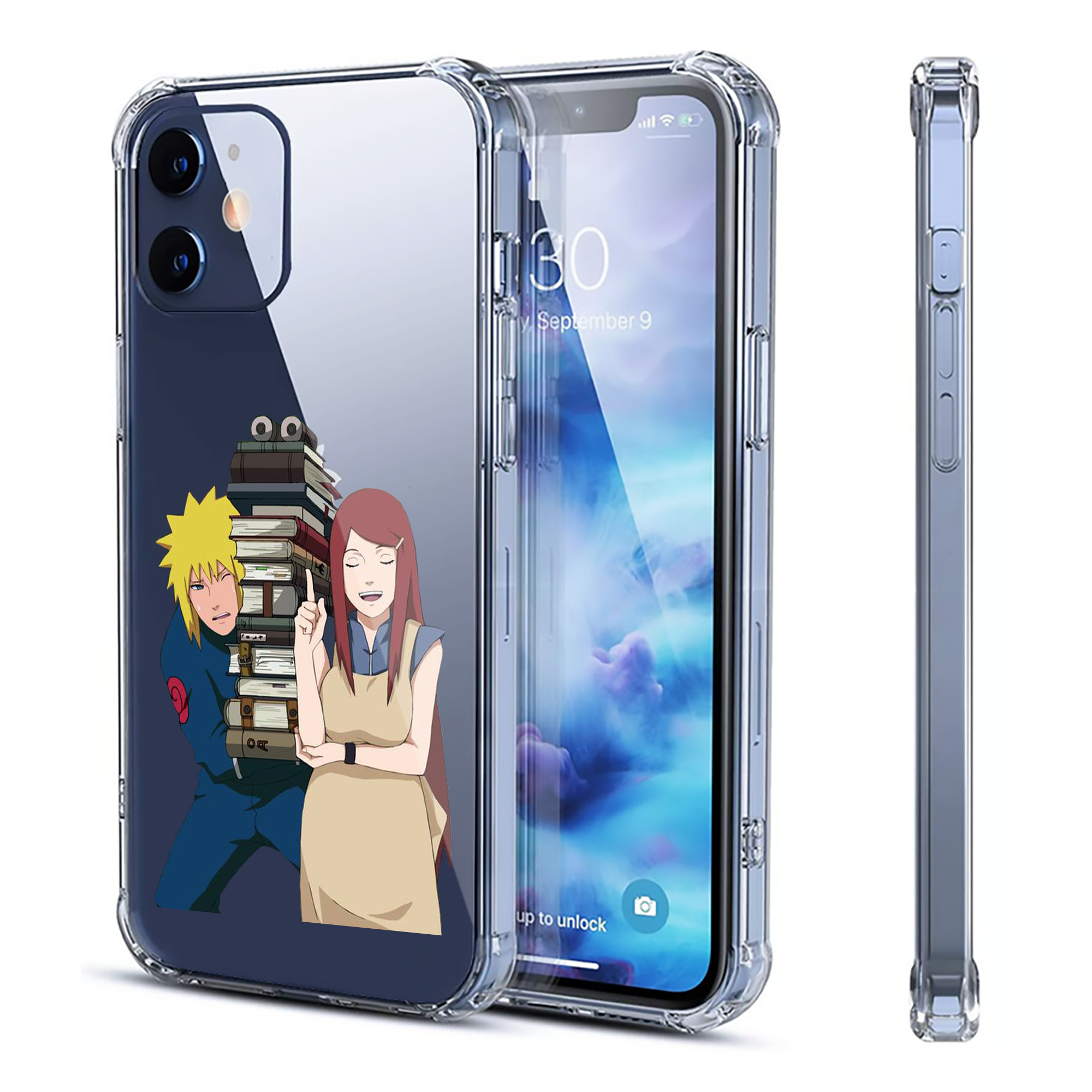 （画像用） NARUTO -ナルト- 波風 ミナト Namikaze Minato 【iPhone 12シリーズ対応】透明スマホケース（クリアソフトケース）